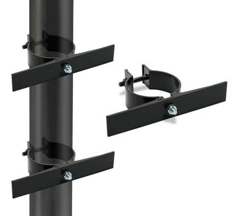 aluminum poles and metal brackets|brackets for round steel poles.